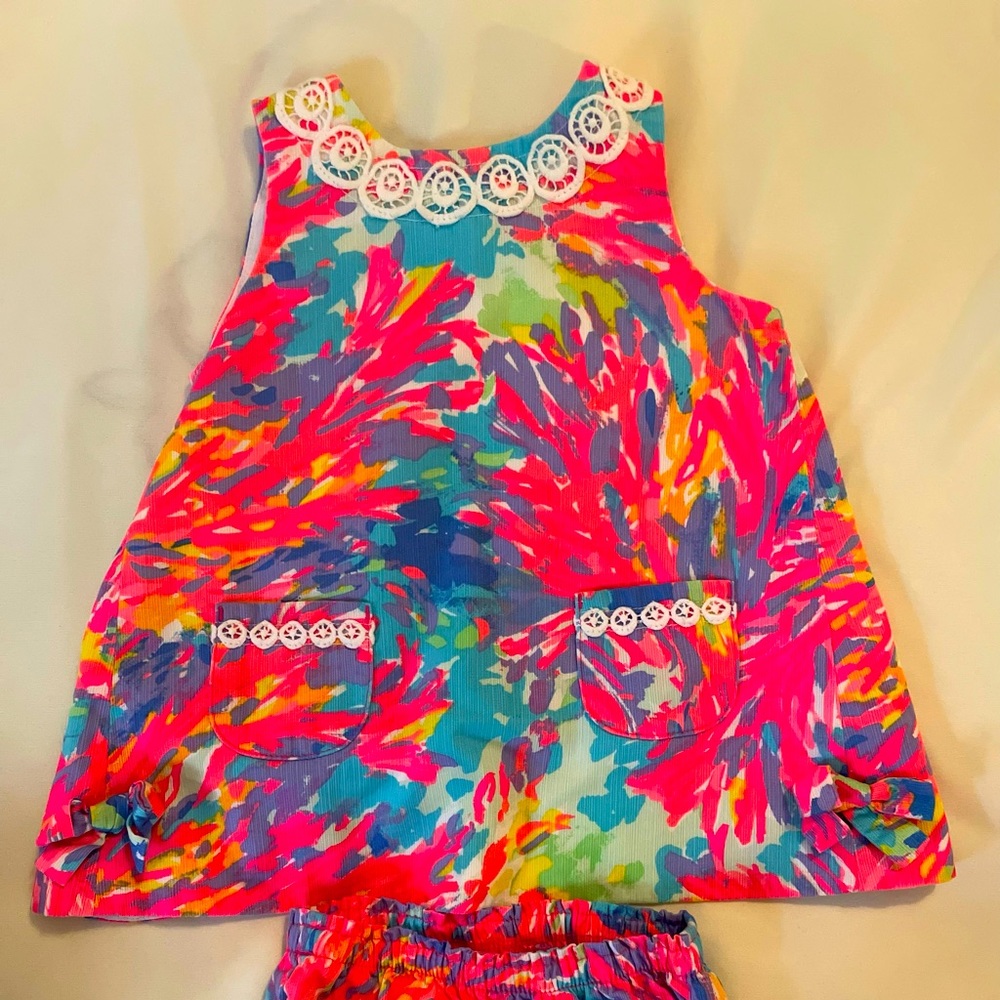Baby Lilly Pulitzer shift dress with bloomers